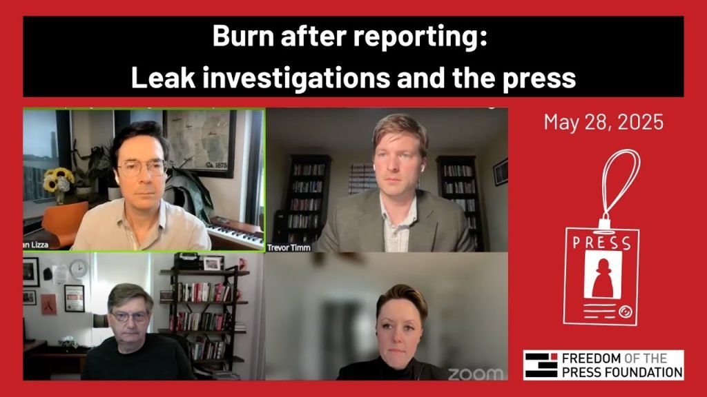 Burn after reporting: Leak investigations and the press