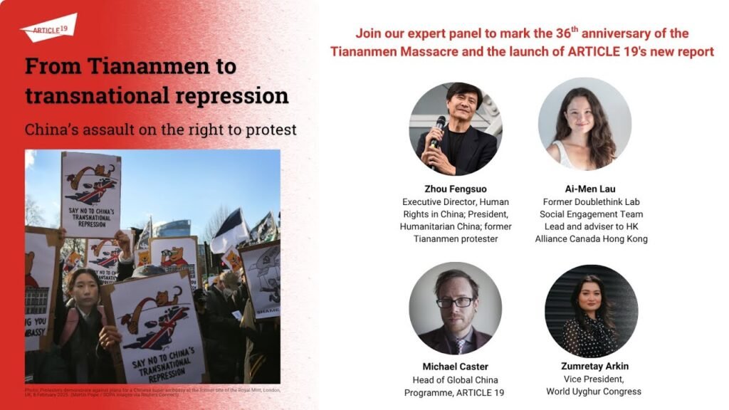 From Tiananmen to transnational repression: China's assault on the right to protest