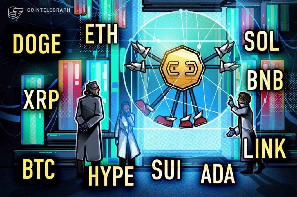 Price predictions 10/8: BTC, ETH, BNB, XRP, SOL, DOGE, ADA, HYPE, LINK, SUI