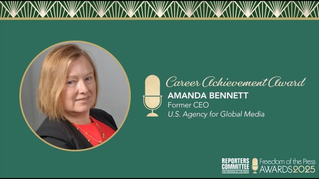 2025 Freedom of the Press Career Achievement Award – Amanda Bennett