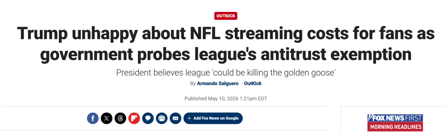 Rupert Murdoch Convinced Trump To Launch Dubious Antitrust Inquiry Into NFL