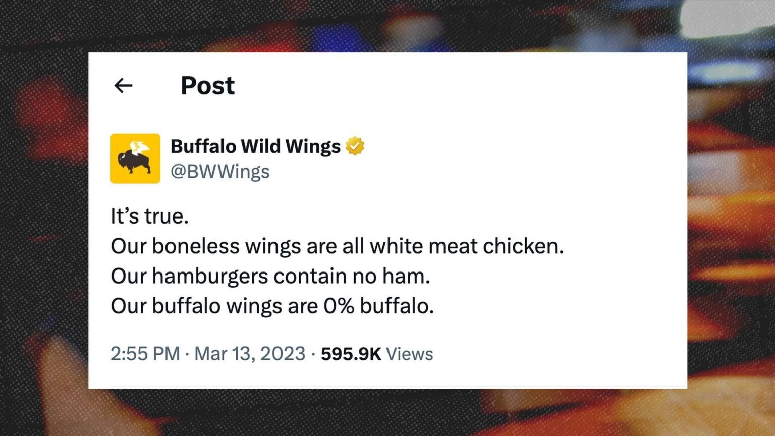 ‘Boneless Wings’ Aren’t Really Wings. Is That Fraud?