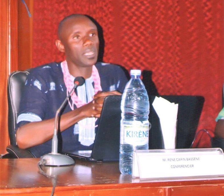 René Capain Bassène speaks at a conference in this undated photo.