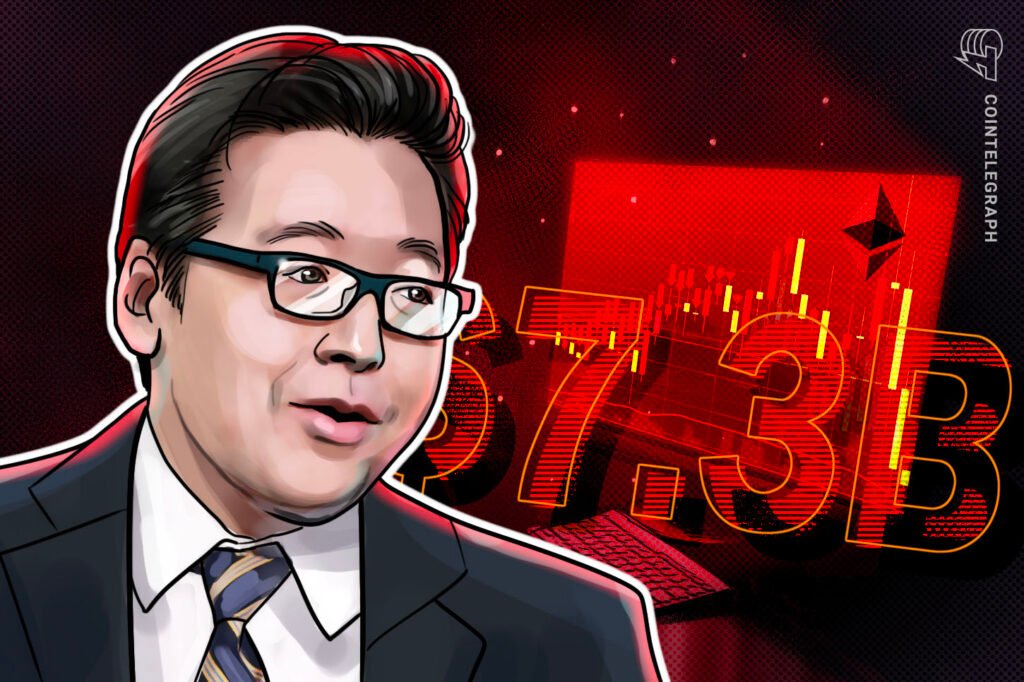 Tom Lee’s Ethereum Portfolio Sits on .35B Loss as ETH Price Slumps