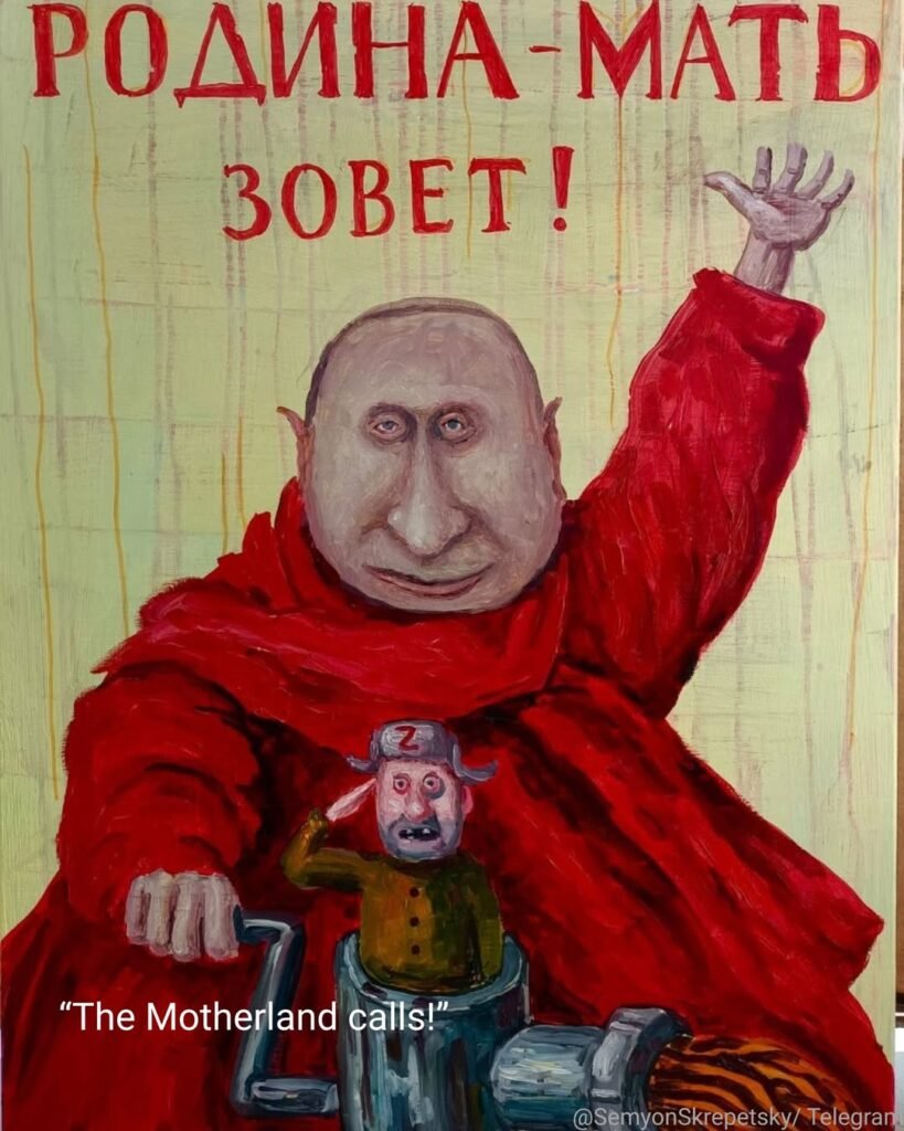 (An illustration by Semyon Skrepetsky) Semyon Skrepetsky/Telegram

				
				
				
				
				Russian artist Semyon Skrepetsky may have achieved exactly the wrong level of fame. He was prominent enough to be known to the Kremlin – and to annoy them – but not so renowned that his murder would trigger a major diplomatic outcry. That, at least, is what one Russian artist I spoke to this week believed about his killing on Monday.
Skrepetsky, whose real name was Robert Kuzovkov, was known for his political caricatures. He drew satirical portraits of Vladimir Putin, Alexander Lukashenka, Chechen leader Ramzan Kadyrov and even Alexei Navalny. He fled Russia in 2021, fearing arrest and moved to the small Polish town of Biała Podlaska near the border with Belarus.
Contrarian by nature, Skrepetsky was initially seen as being pro-Ukrainian and publicly burnt his Russian passport following Russia’s full-scale invasion of  the country in 2022. Later he grew publicly critical of the Ukrainian leadership, which led to him being listed in Ukraine’s Myrotvorets database, a tracker of individuals accused of activities deemed harmful to Ukrainian national security.
But it was Putin who was the focus of most of his criticism. Three days before he was shot dead, Skrepetsky travelled to Berlin to stage a one-man protest outside the Russian embassy, featuring a caricature of Joseph Stalin and Putin. As part of the protest, he filmed himself putting Russia’s flag in a rubbish bin.
It remains unclear who killed him, although a couple of Belarusian men were detained and then released in connection with his murder.
Polish Prime Minister Donald Tusk said the killing has the hallmarks of a political assassination. This, Tusk added, would be “an extremely serious matter internationally. It would constitute state terrorism.” Except Tusk also said justice can be hard in such cases, perhaps already suggesting there is little appetite for a bolder response.
Is Skrepetsky’s murder a sign of an increasingly nervous Moscow? Russia assassinating overseas critics is hardly new. Still, this is the same week that an unmarked Russian warship fired warning shots towards a small British yacht in the English Channel. It also comes at a time of deepening repression in Russia itself. Internet shutdowns are becoming more common. Apps are being routinely blocked. All likely triggered by the war in Ukraine not going as well as planned and worries about public opinion on the home front.
A quiet transfer of power within the Russian state has apparently been taking place. The FSB, successor to the Soviet-era KGB, is increasingly in charge. Their primary focus are threats to Putin, be it from external adversaries or internal dissenters.
Whether Skrepetsky’s death was part of this pattern remains unproven, but what is certain is the Kremlin appears more reactive than ever and more willing to take risks. When regimes are worried about maintaining order, they hit out at the people who make fun of them – and satirists are (literally) in the firing line.

			
			
					
				
				
				
				READ MORE