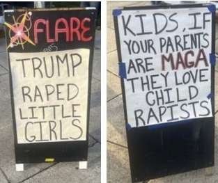“Kids, if Your Parents Are MAGA, They Love Child Rapists” Sign Protected by First Amendment “Kids, if Your Parents Are MAGA, They Love Child Rapists” Sign Protected by First Amendment