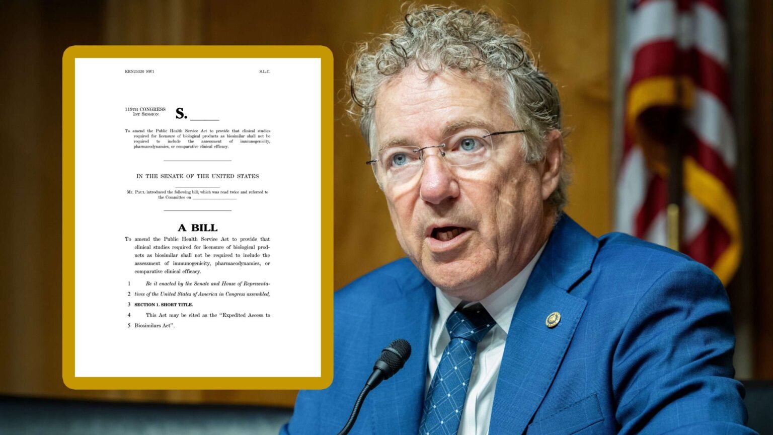 Rand Paul’s Biosimilar Drug Bill Could Cut Costs, Speed Patient Access