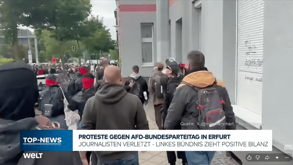 Apollo News, Junge Freiheit journalists attacked while covering protests in Germany