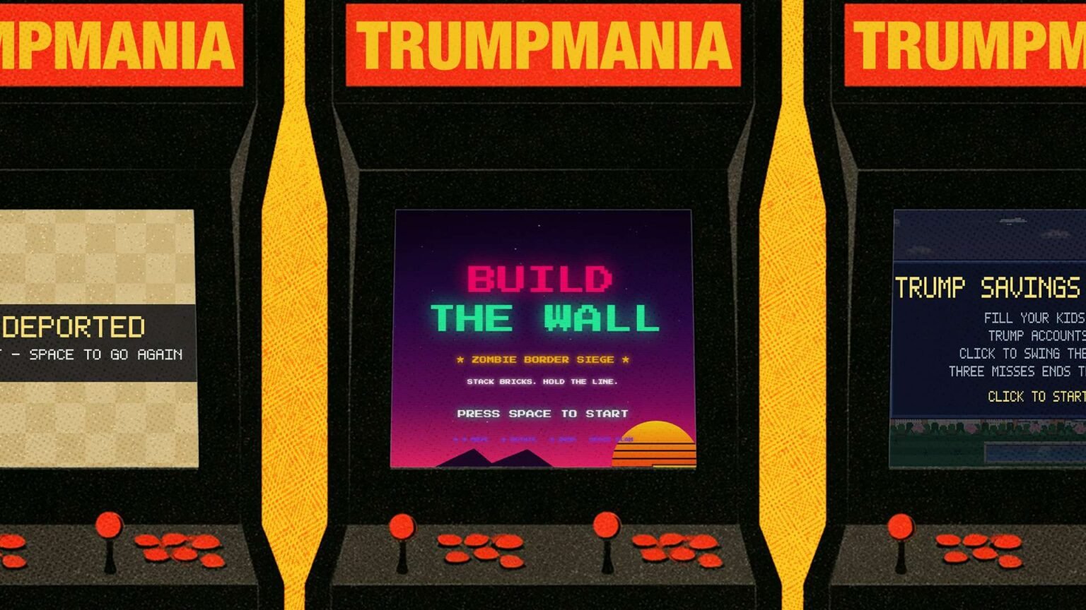 In the White House’s Retro Arcade Games, the Trump Administration Always Loses