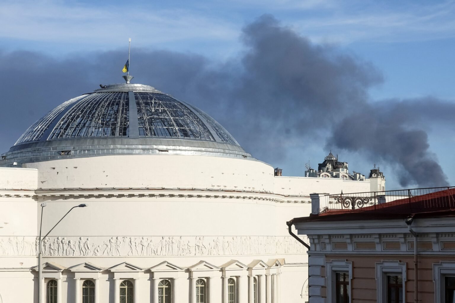 Ukraine: Russian drone strike on TV channel building in Kyiv injures six people, damages newsroom 