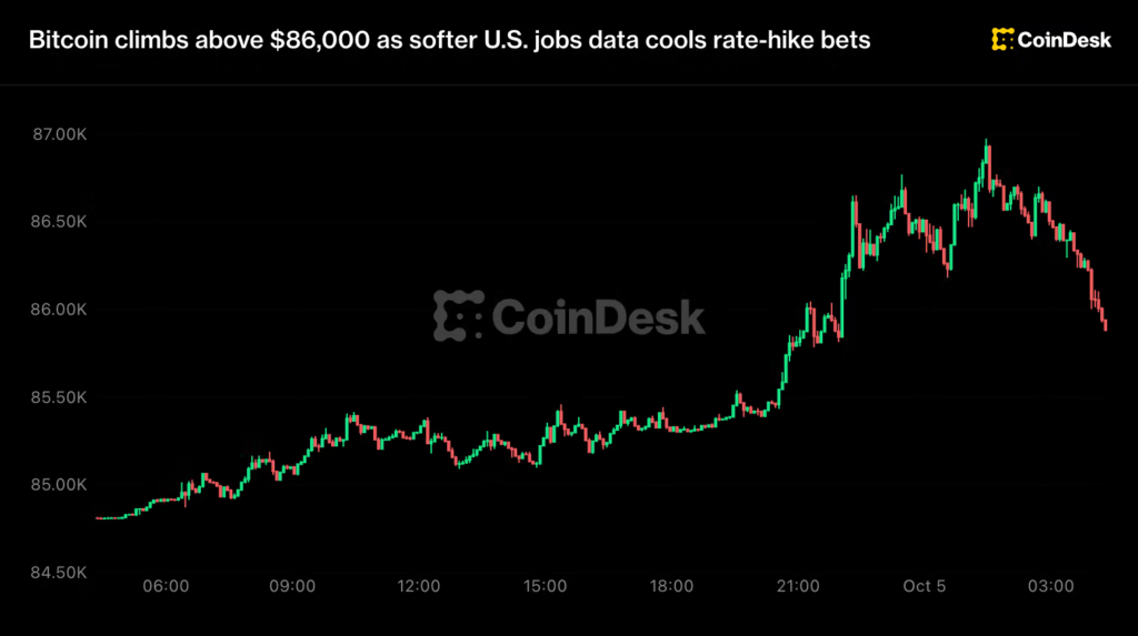 Bitcoin zooms toward ,000, nearly setting an eight-month high, then reverses
